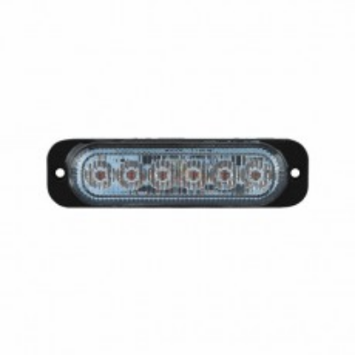 Durite 0-441-50 R65 Slimline High Intensity 6 Amber LED Warning Light (10 flash patterns) PN: 0-441-50